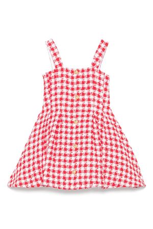 red viscose dress BALMAIN PARIS KIDS | BW1C52E0203100RO